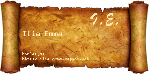 Ilia Emma névjegykártya
